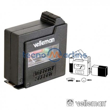 Testador de Baterias e Pilhas AAA/AA/C/D/9V - Velleman