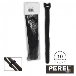 Braçadeira Velcro Preta 205x12.5mm 10X - Perel