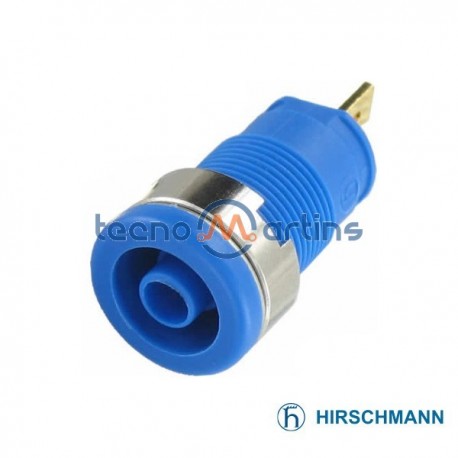 Ficha de Segurança Isolada 4mm / Azul Hirschmann