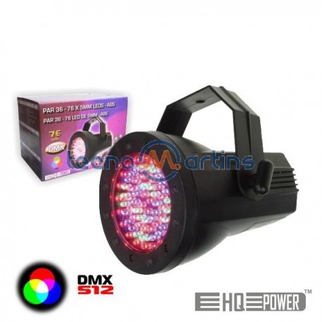 Projector Par36 c/ 76 Leds Rgb Abs Dmx Velleman