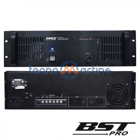 Amplificador 19" 3U 1 Canal Pa 100V 650W Bstpro