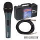 Microfone Profissional c/ Cabo 4.5M E Mala Hq Power