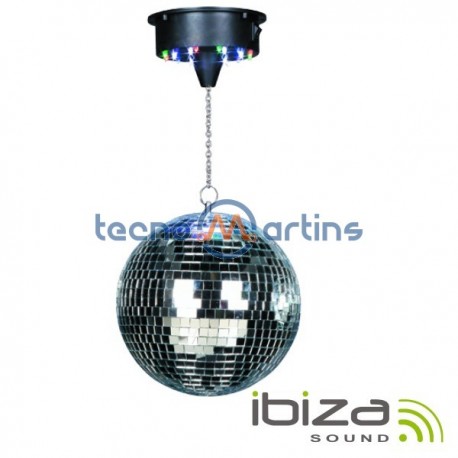 Bola de Espelhos 30cm c/ Motor 18 LEDs Rgbw Ibiza