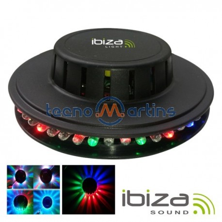 Projector Luz c/ 48 Leds Rgb Ufo Mic 10W Preto Ibiza