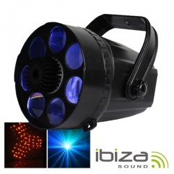 Projector Luz c/ 1 Led 12W Rgbaw E 1 Led 5W Ibiza