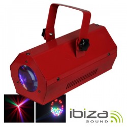 Projector Luz c/ 56 Leds Rgbaw Vermelho Mic Ibiza