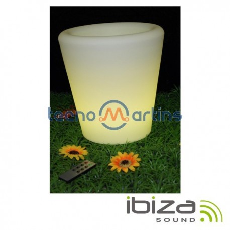 Pote Iluminado 9 Leds Ø27X29cm Comando 7 Cores Ip54 Ibiza