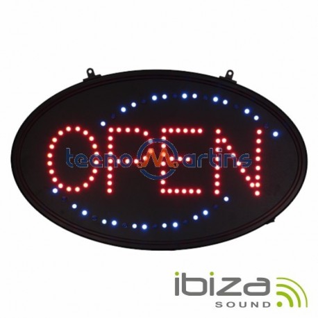 Painel Indicador Open / Aberto c/ Leds Formato Oval Ibiza