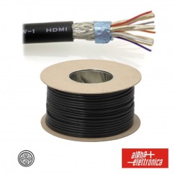 Cabo Áudio/Vídeo Hdmi Ø6mm Preto Alpha Elettronica