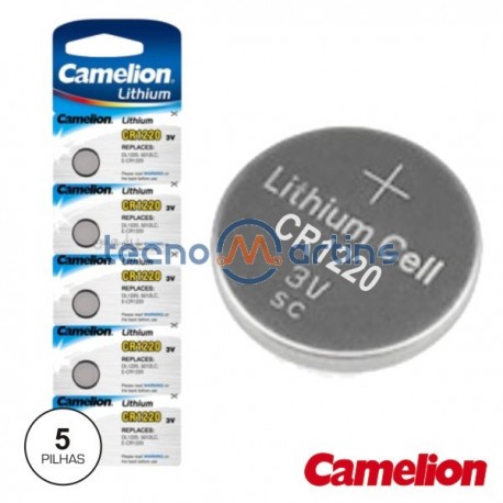 Pilha Lithium Botão Cr1220 3V 38Ma - Camelion