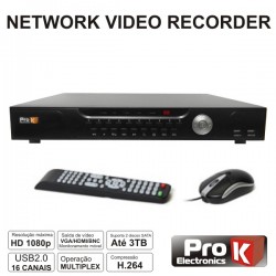 Vídeo-Gravador Digital Ip 16 Canais H264 Ethernet Prok
