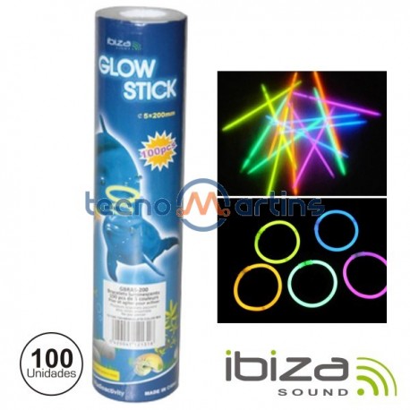 Conjunto 100 Barras Maleáveis Iluminados 5 Cores Ibiza