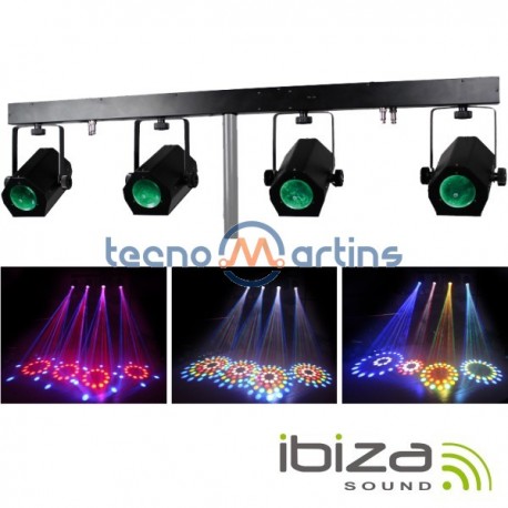 Barra 1.2Mt c/ 4 Projectores LED Rgbaw Total 228 Leds Ibiza