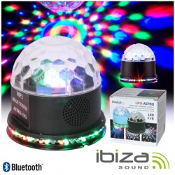Projector Luz c/ 3 Leds 3W Rgbaw Coluna 15W Usb/Bt/Sd Ibiza