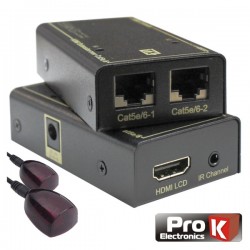 Receptor e Transmissor HDMI Via Rj45 Cat5/6 c/ Ir - Prok
