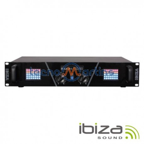Amplificador Áudio 19" 2X800W Display LED Matrix Ibiza