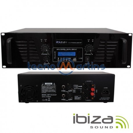 Amplificador Áudio 2X800W Usb/Bt Ibiza