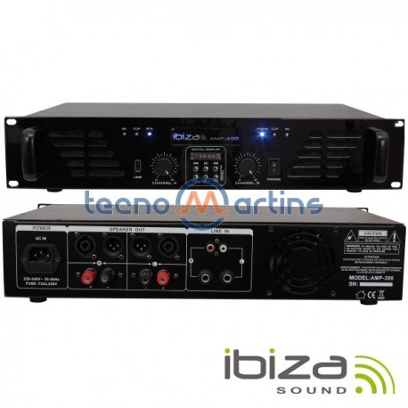 Amplificador Áudio 2X240W Usb/Bt Ibiza