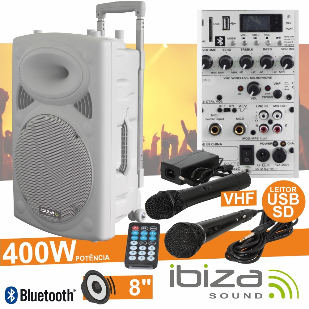 Coluna Bi-amplificada FONESTAR ASB-880U