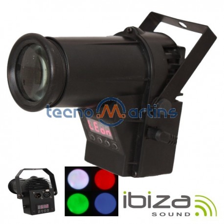 Projector Luz c/ Led Rgwb 10W Spot Dmx Mic Ibiza