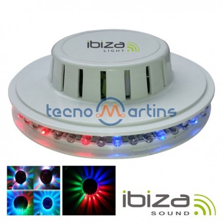 Projector Luz c/ 48 Leds Rgb Ufo Mic 10W Branco Ibiza