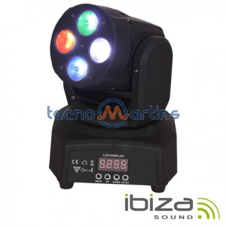 Moving Head Mini 4 Leds 10W Rgbw Dmx Mic 50W Ibiza