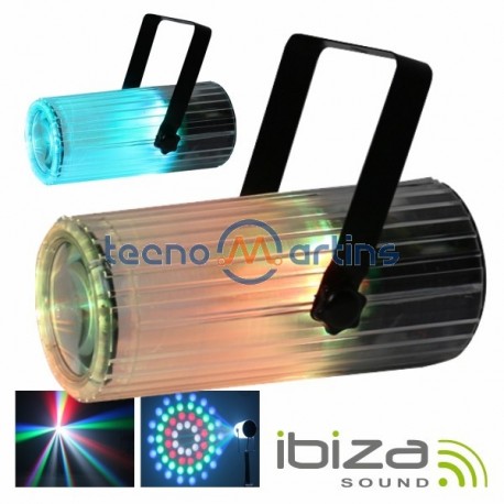 Projector Luz c/ 56 Leds Rgbaw Transparente Mic Ibiza