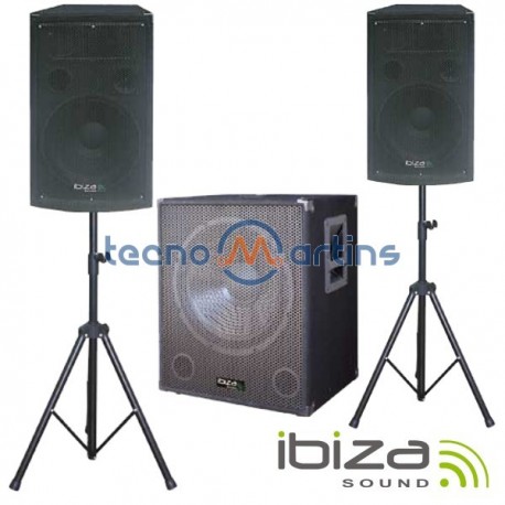 Conjunto Som Bi-Amplificado 2000Wmáx Ibiza