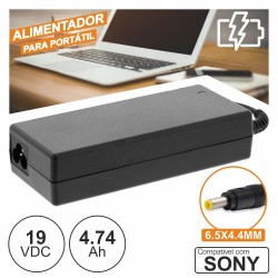 Alimentador p/ Sony 19V 4.74A 90W 6.5X4.4mm