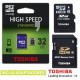 Cartão de Memória Micro Sd 32Gb c/Adaptadores Toshiba
