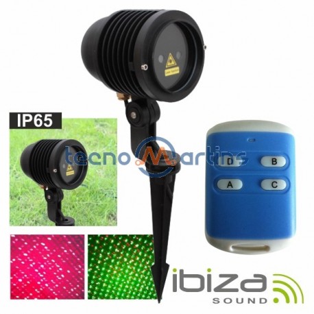 Laser 130Mw Vermelho/Verde Exterior Comando Ip65 Ibiza