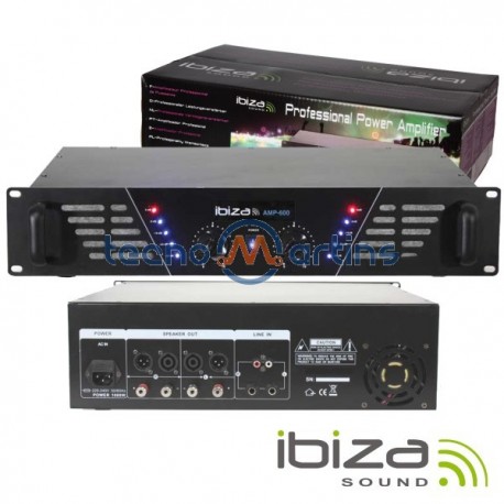Amplificador Áudio 19" 2X480W Preto Ibiza