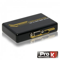Conversor Vga + Jack 3.5mm p/ Hdmi Fêmea Prok