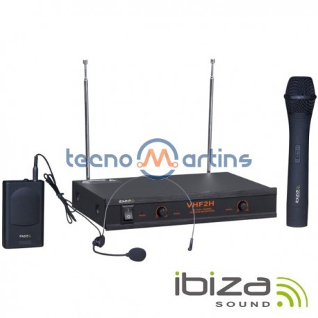Central Microfone S/Fios 2 Canais Vhf 160~260Mhz Ibiza