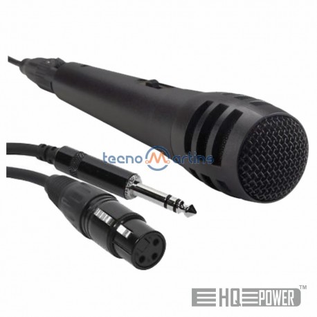 Microfone Dinâmico c/ Cabo 80 - 12000 Hz Hq Power