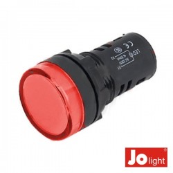 Luz Piloto Redondo de Painel 19.5mm 12V Vermelho Jolight