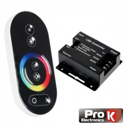Controlador p/ Fita LEDs Rgb 12V c/ Comando Touch Prok