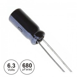 Condensador Electrolitico 680Uf 6.3V 105º