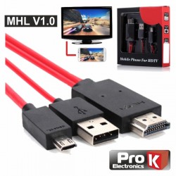 Conversor Mhl p/ Hdmi Fêmea Preto Prok