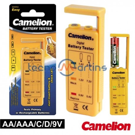 Testador de Baterias Universal AA/AAA/c/D/9V Camelion