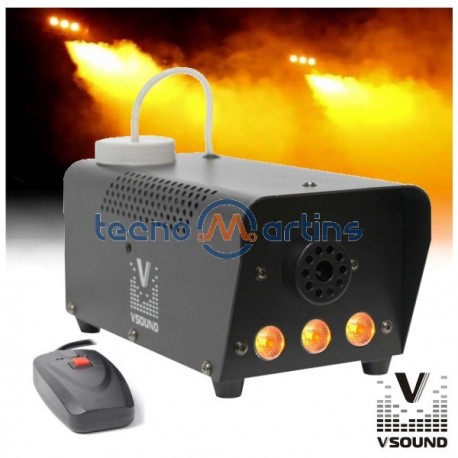 Máquina de Fumos 400W c/ 3 Leds 3W E Comando Vsound