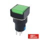 Interruptor Pulsador Quadrado 230V 2 Na 2 Nf Bipolar Verde