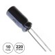 Condensador Electrolitico Mini 220Uf 10V 105º
