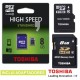 Cartão de Memória Micro Sd 8Gb c/Adaptadores Toshiba