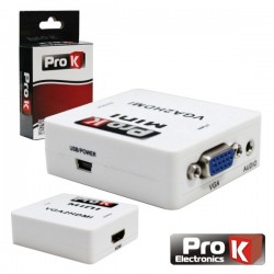 Conversor Vga + Jack 3.5mm p/ Hdmi Fêmea Prok