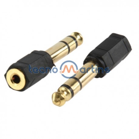 Ficha Adaptadora Jack 6.35mm Macho / Jack 3.5mm Fêmea St