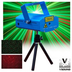Laser 130Mw Vermelho/Verde Star Vsound