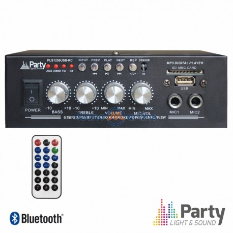 Amplificador Karaoke 2X25W 8-16 Ohm 220V/12V USB/BT/FM - LTC
