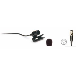 Microfone de condensador electret unidirecional para lapela com clip de fixação - Fonestar