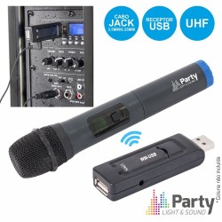 Microfone S/ Fios UHF C/ Receptor USB - PARTY